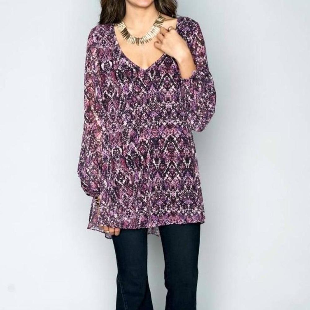 Show Me Your MuMu Purple Python Tunic